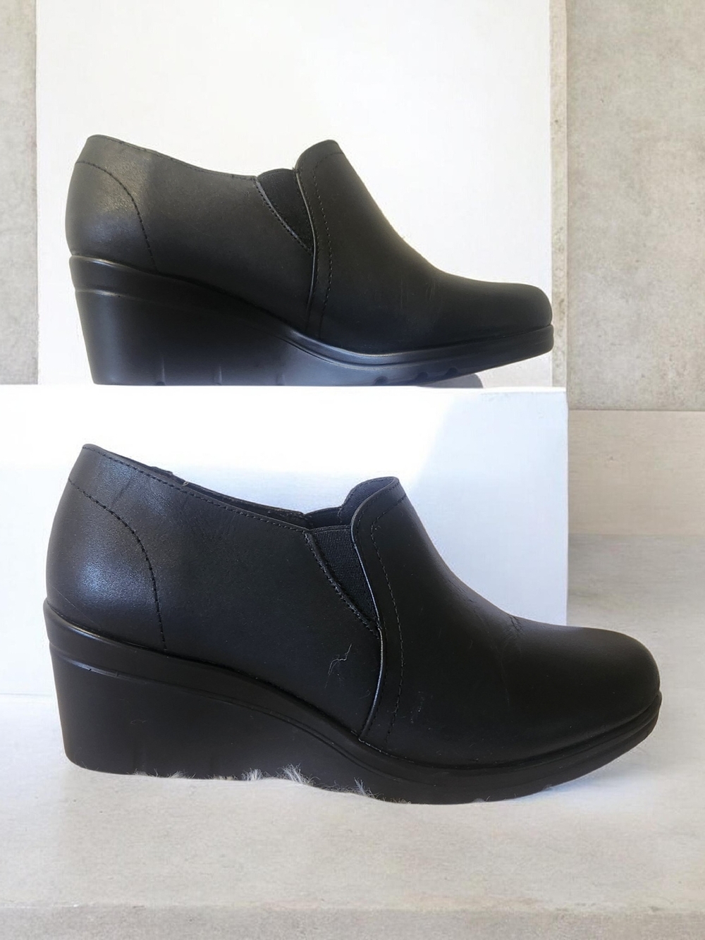 Andrea Women’s Black Wedge Slip-On